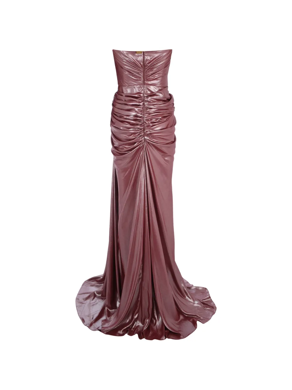 Rhea Costa Zaira strapless maxi-jurk Bruin
