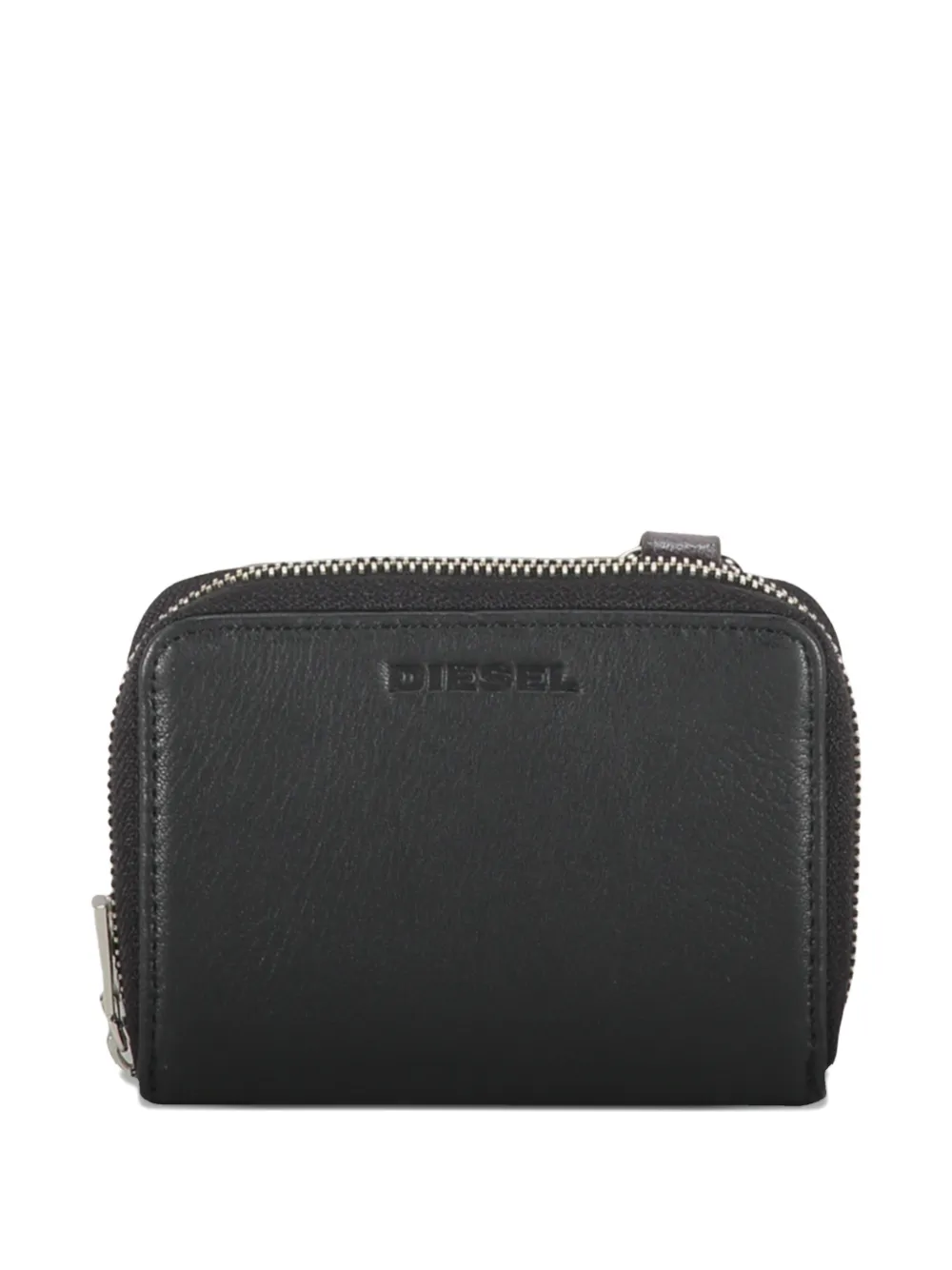 Diesel zip leather wallet - Nero