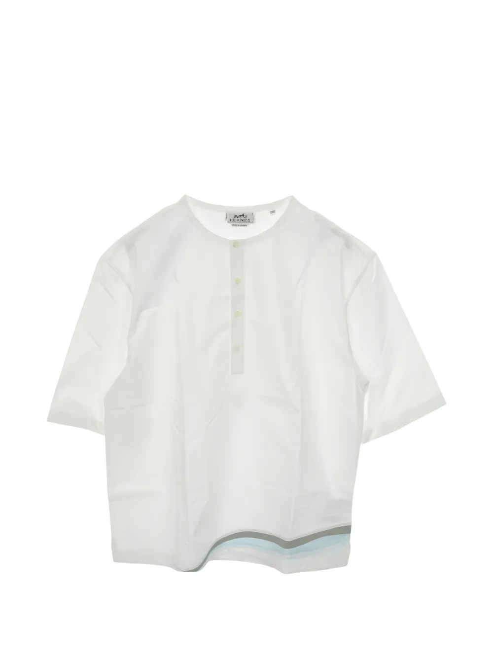 Hermès Pre-Owned 2010s Henley-neck shirt - Bianco