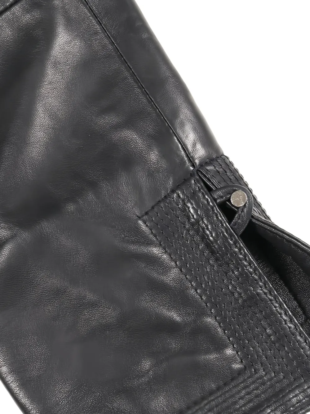 2010s Peplum Leather Blazer