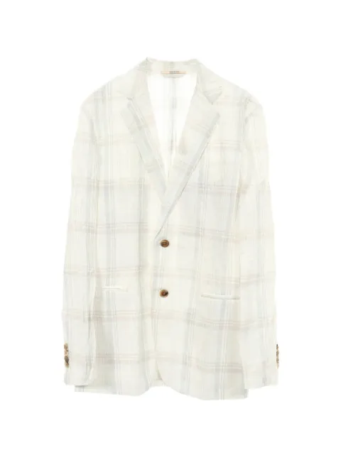Hermès Pre-Owned 2010s single-breasted check blazer