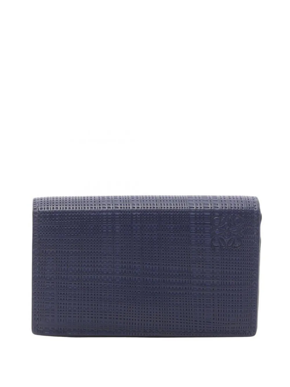 Pre-owned Loewe 2010s Anagram Card Case In Blue