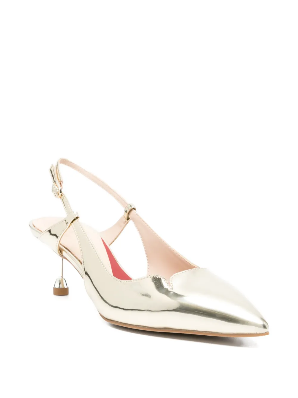  Liu Jo Slingback Strap Pumps - Gold 