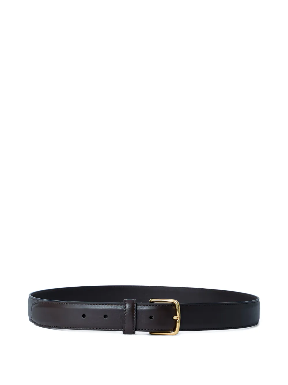 The Row buckled leather belt - Marrone