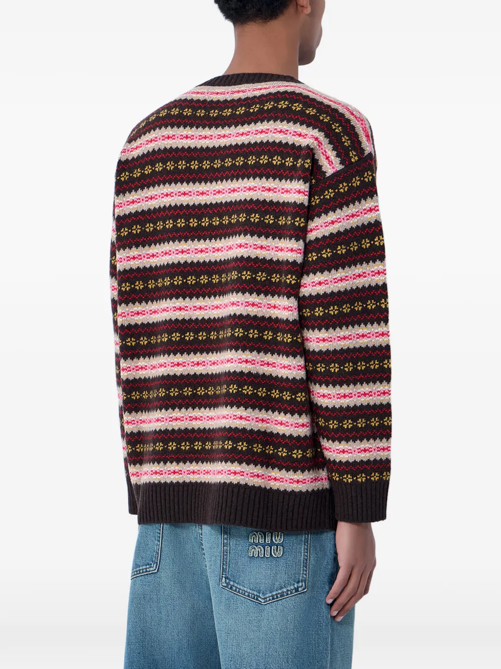  Miu Miu Fairisle-patterned Sweater - Brown 