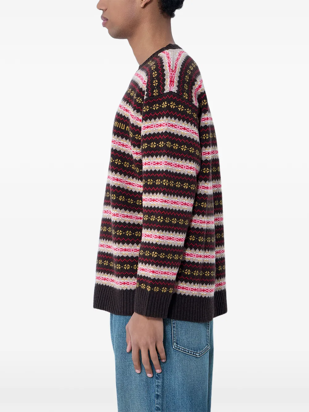  Miu Miu Fairisle-patterned Sweater - Brown 