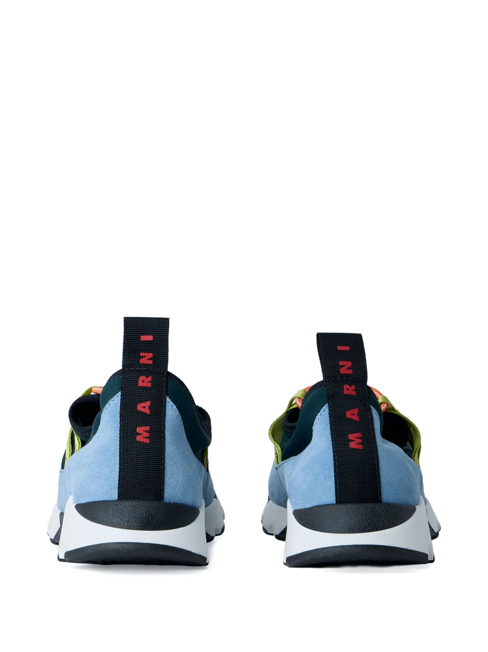 Marni logo-patch panel sneakers Blauw