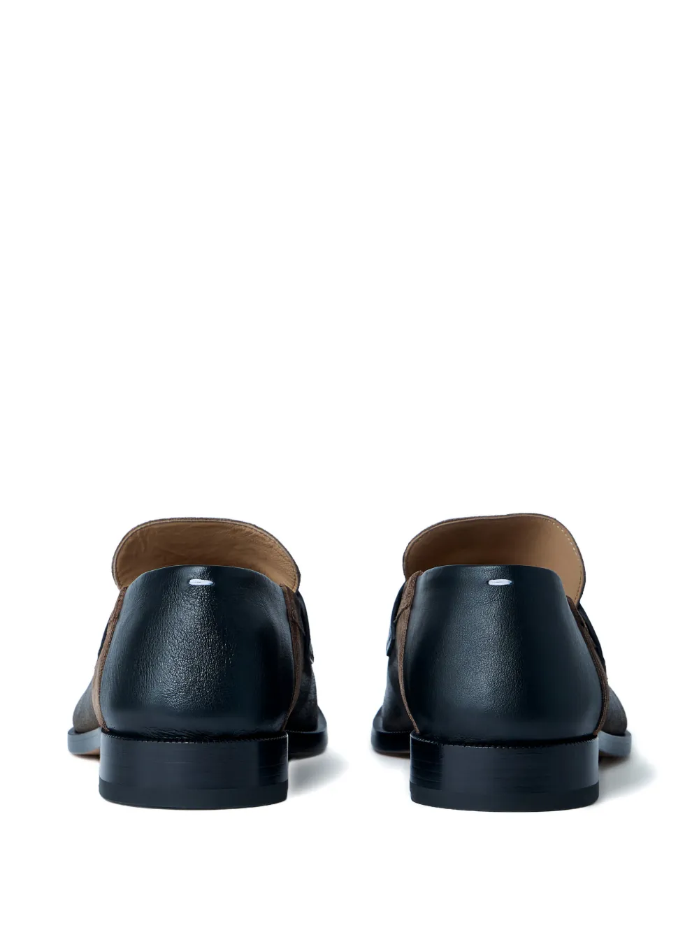 Maison Margiela gradient penny leather loafers Zwart