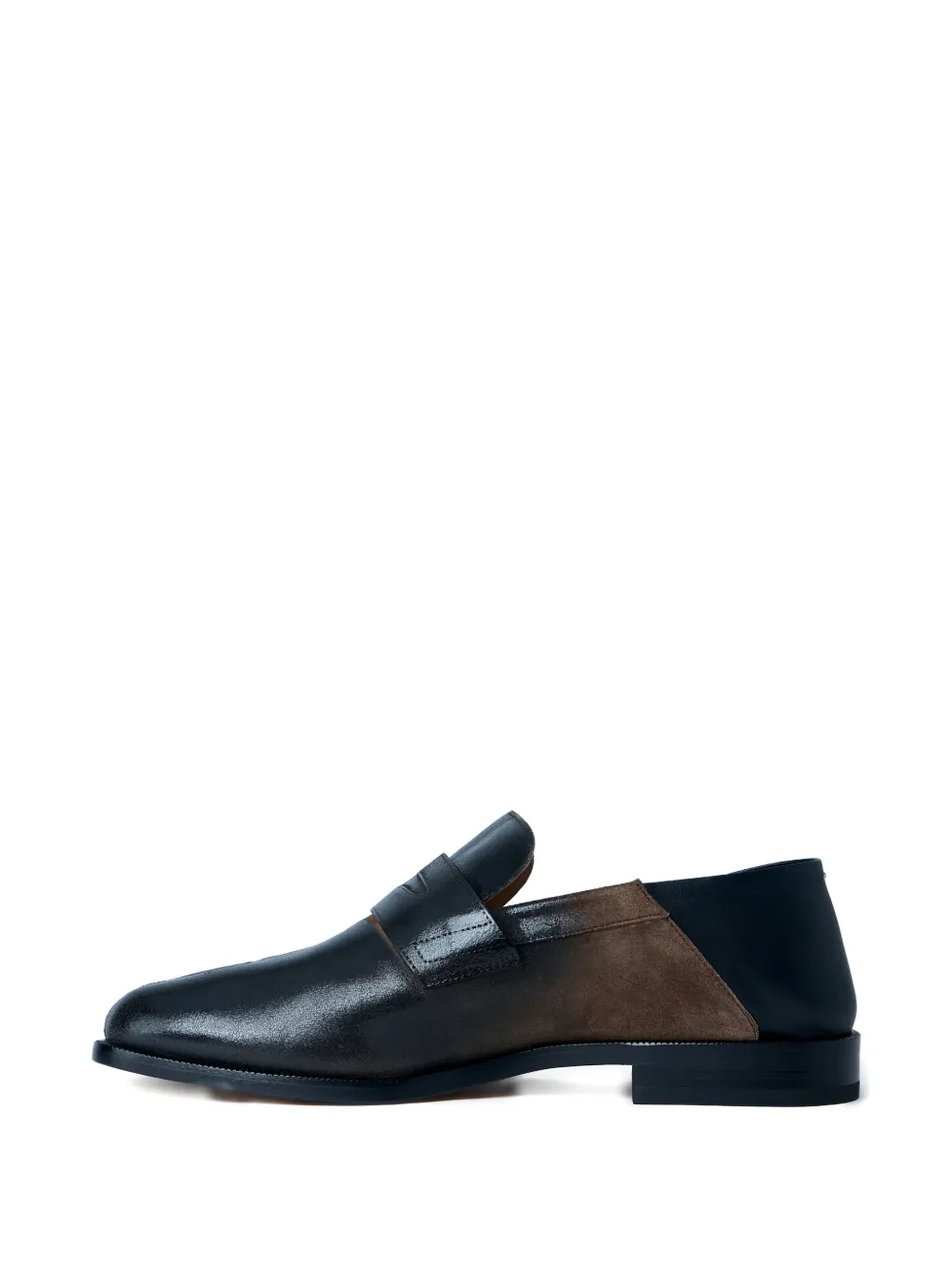 Maison Margiela gradient penny leather loafers Zwart