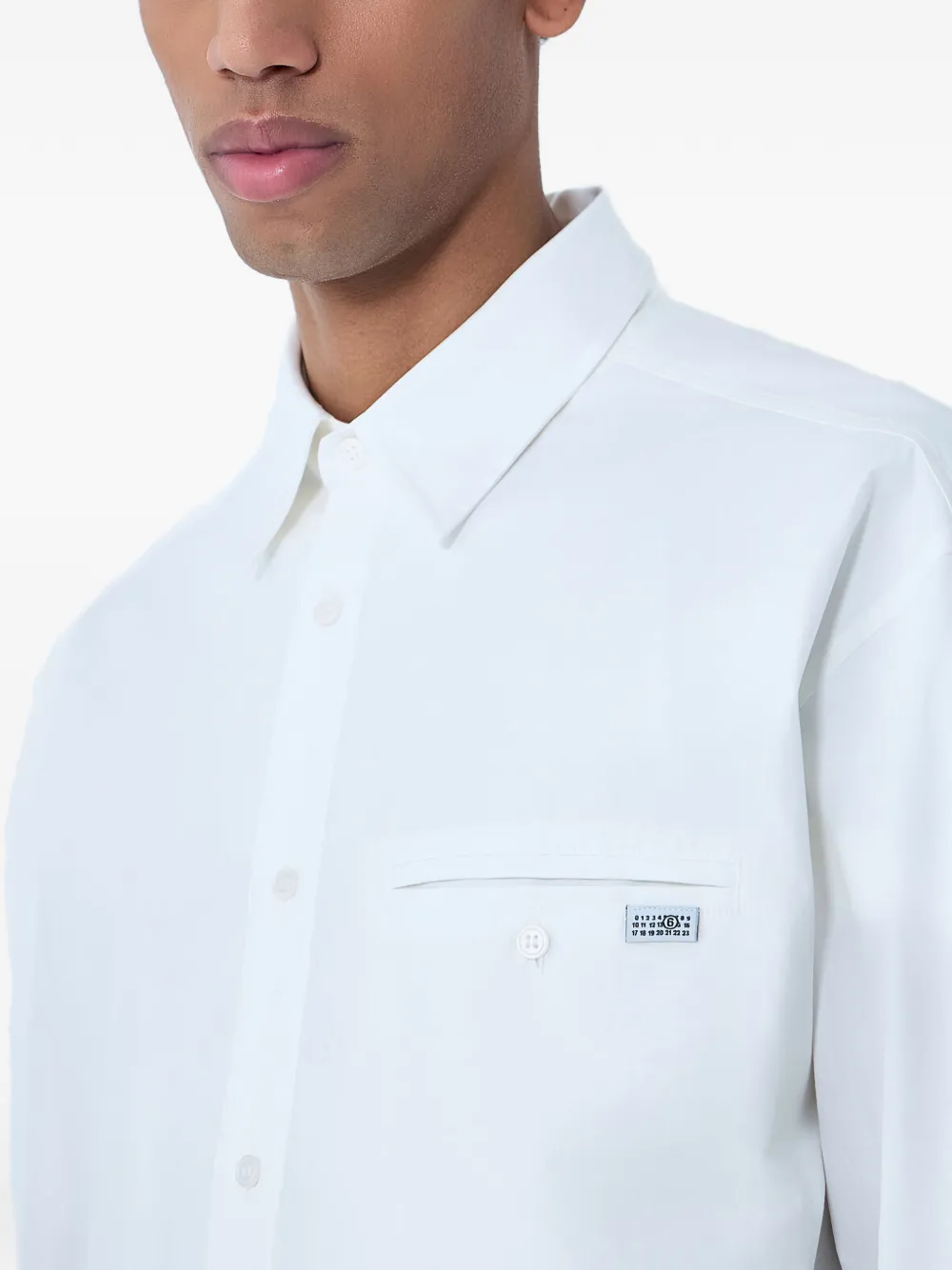 MM6 Maison Margiela Button-down overhemd met zak Wit