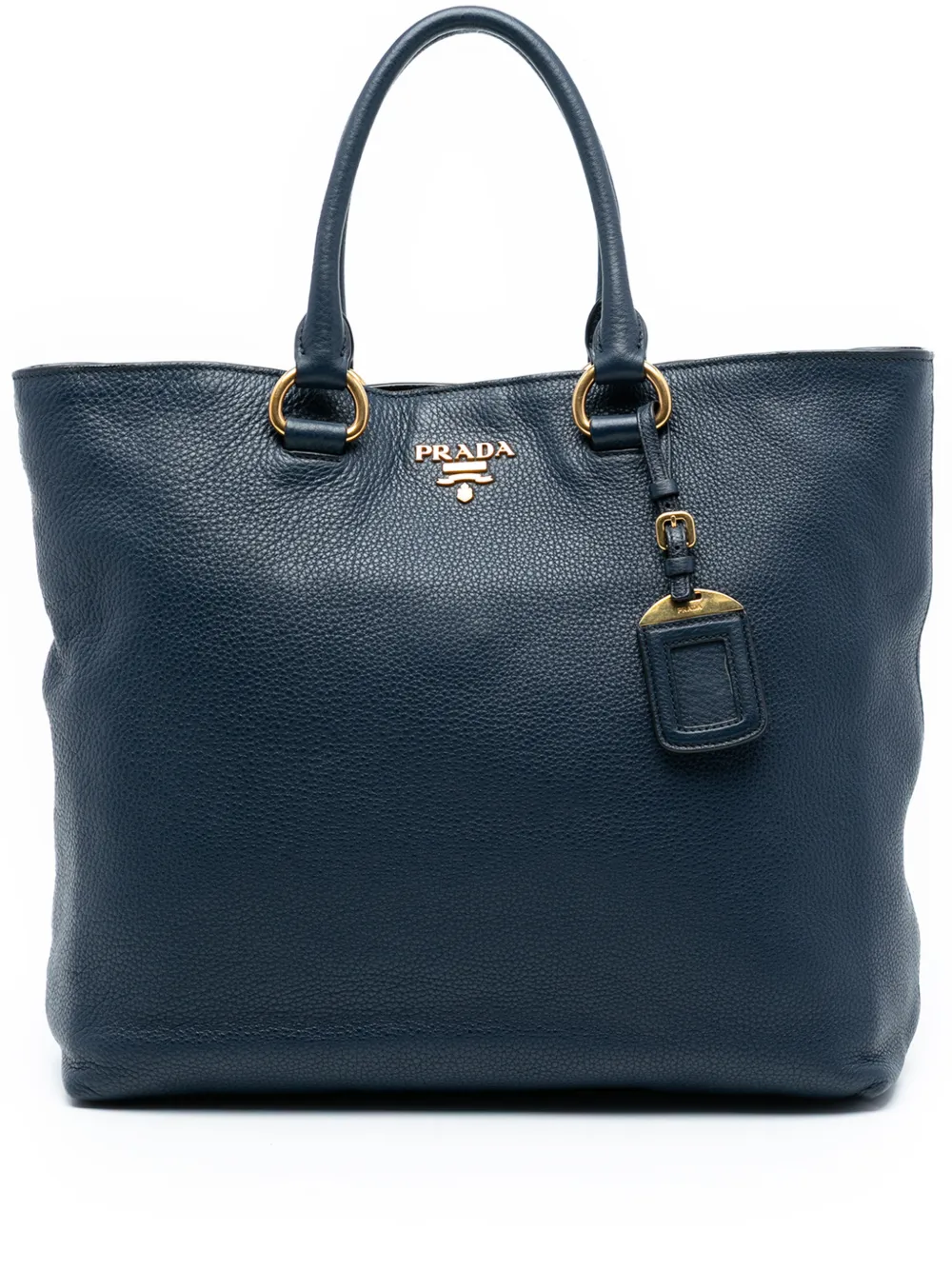 Prada Pre-Owned Borsa tote Vitello Daino Open convertibile 2000-2025 - Blu