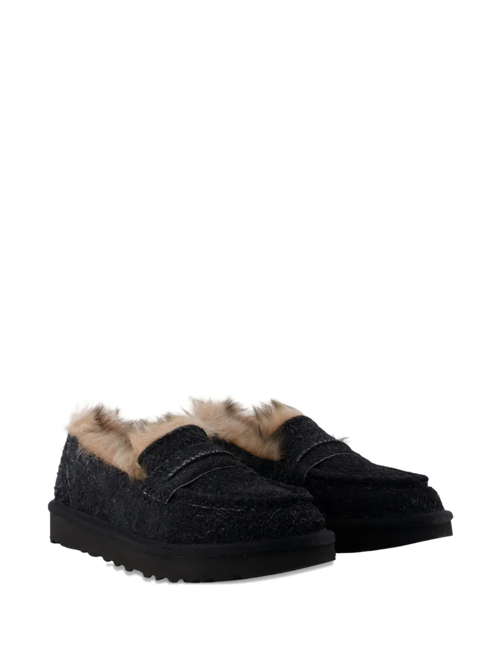 UGG Ellis fur trim loafers Zwart