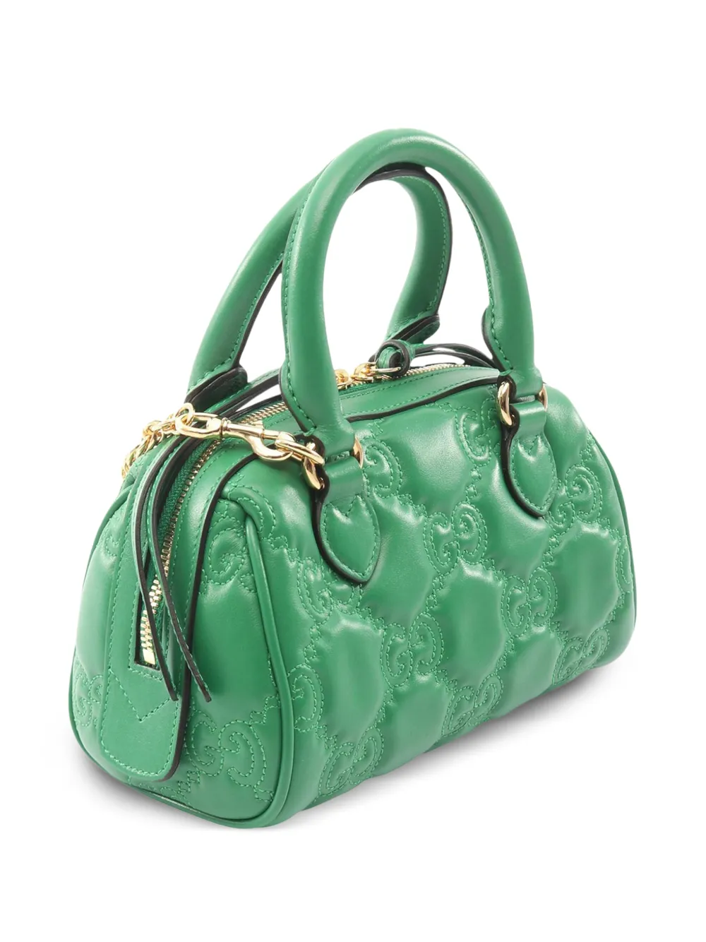 Gucci Pre-owned 2016-2026 Mini Leather Ophidia Satchel in Green, view 2