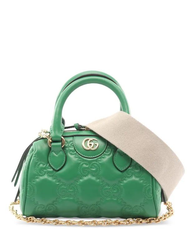 Gucci Pre-owned 2016-2026 Mini Leather Ophidia Satchel in Green