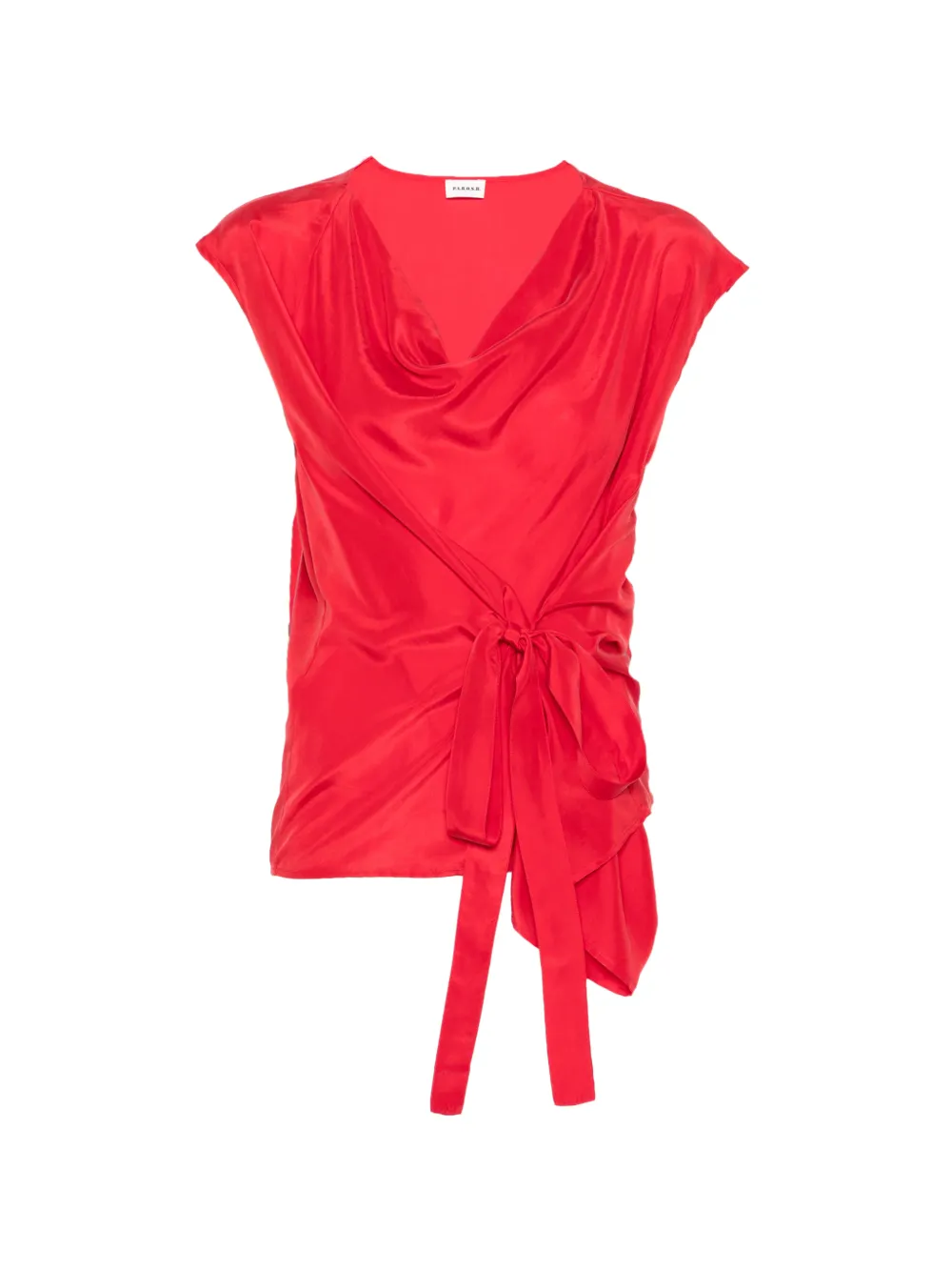 P.A.R.O.S.H. Saxon tie waist blouse - Rosso