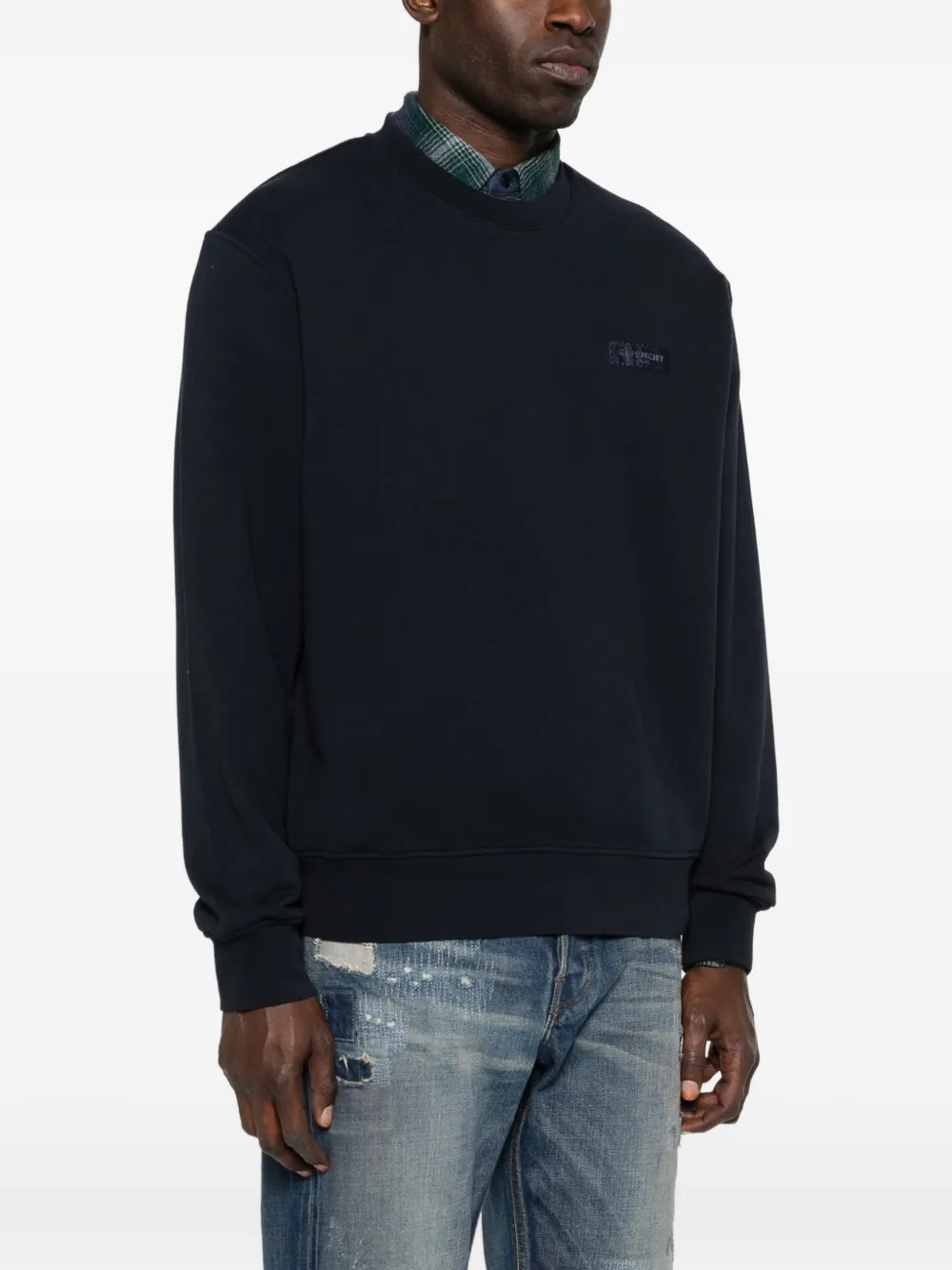  Givenchy Logo-patch Sweatshirt - Blue 