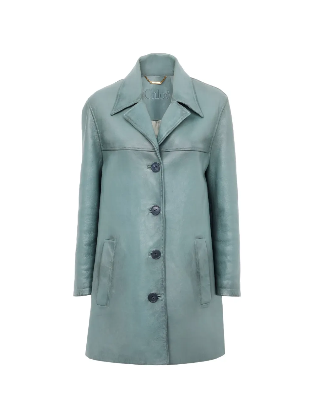 Chloé Leren jas Blauw