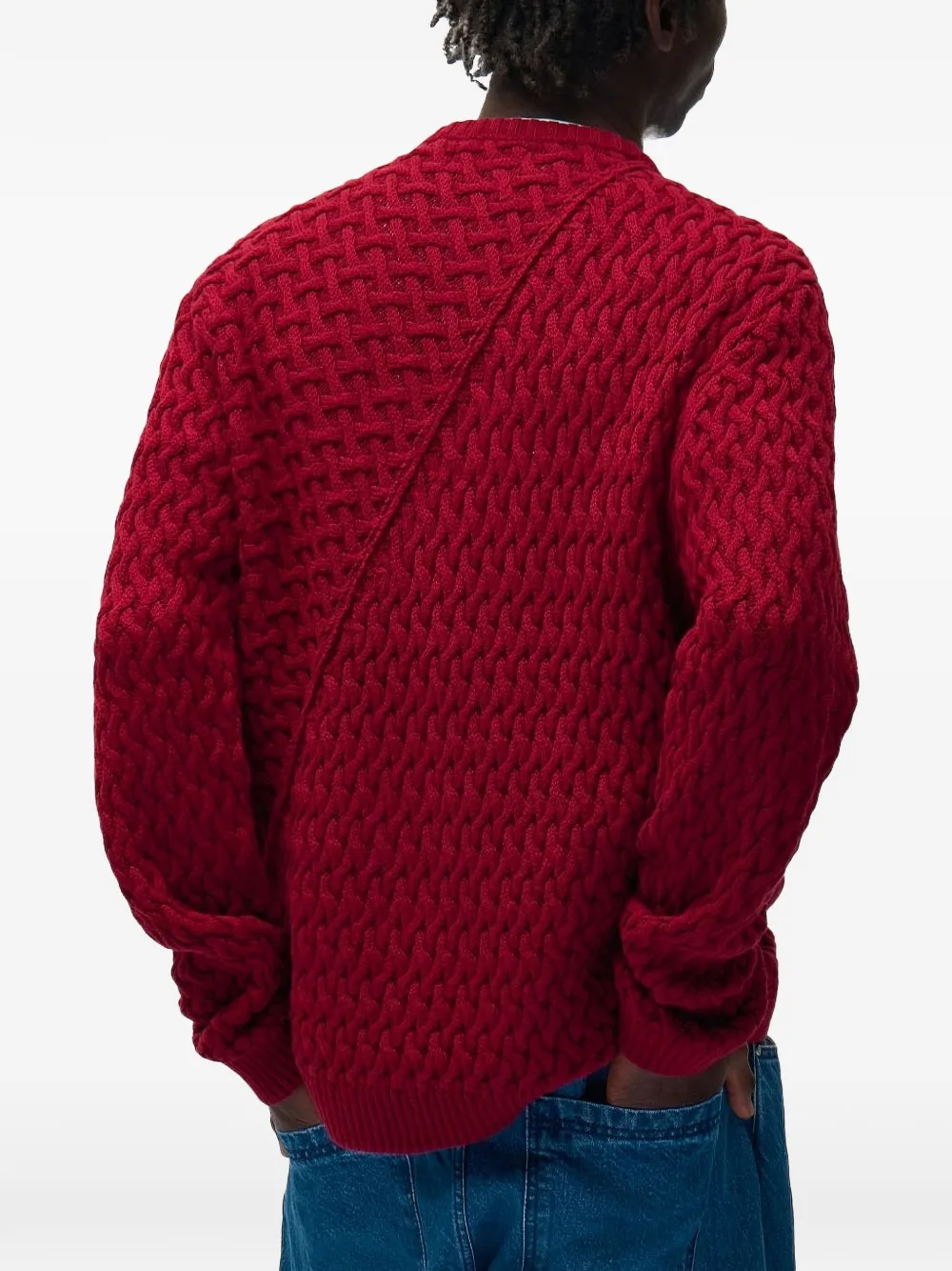 Logo-Detail Cable-Knit Sweater