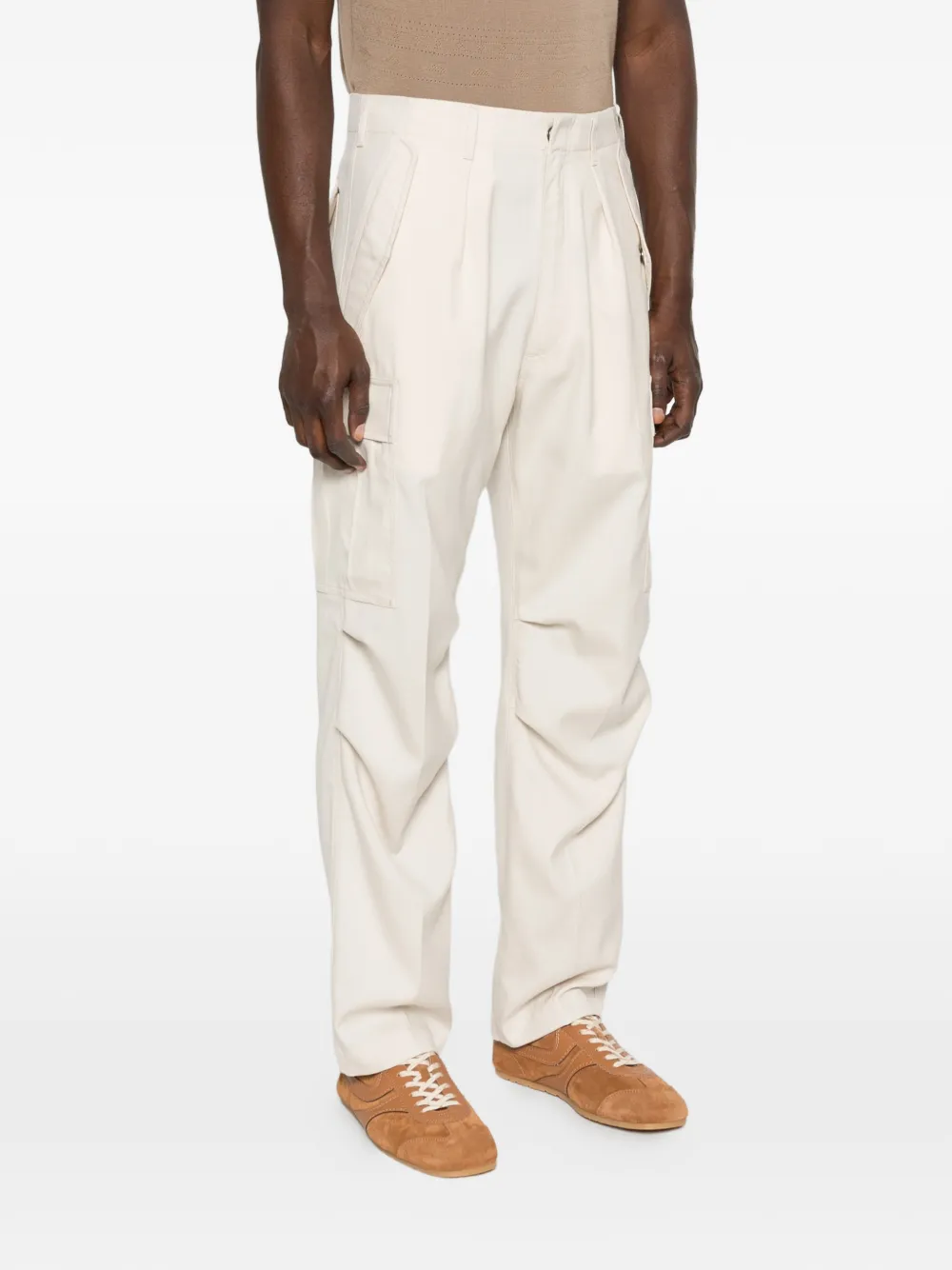 TOM FORD Broek met cargo zak Beige