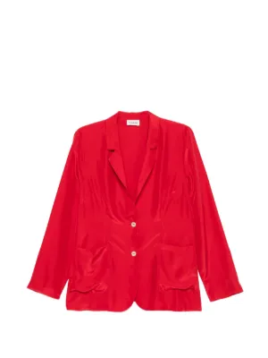 Roberto Cavalli Jaguar Skin-print Silk Blazer | Neutrals | FARFETCH