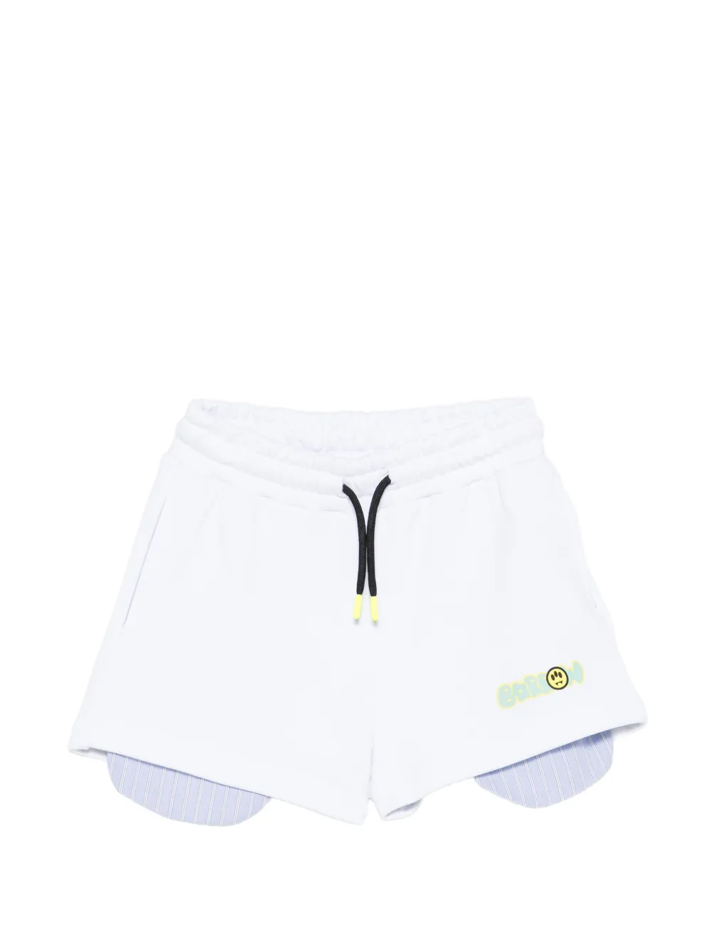 Barrow kids drawstring logo shorts - Bianco