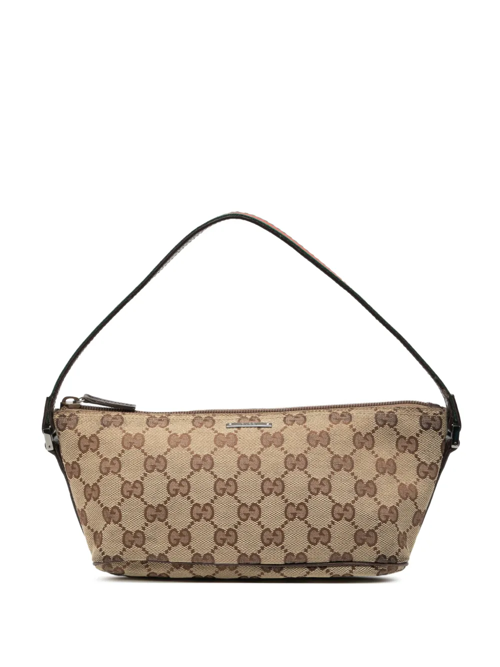 Gucci Pre-Owned 2000-2015 GG Canvas Web Boat shoulder bag - Marrone