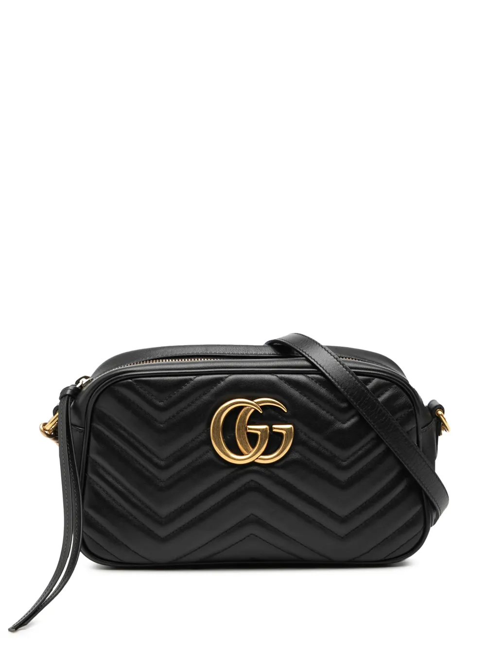 Gucci Pre-Owned Borsa a tracolla GG Marmont Matelasse piccola in pelle 2000-2015 - Nero