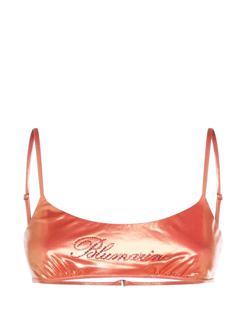 Blumarine logo-detail bikini top - Arancione
