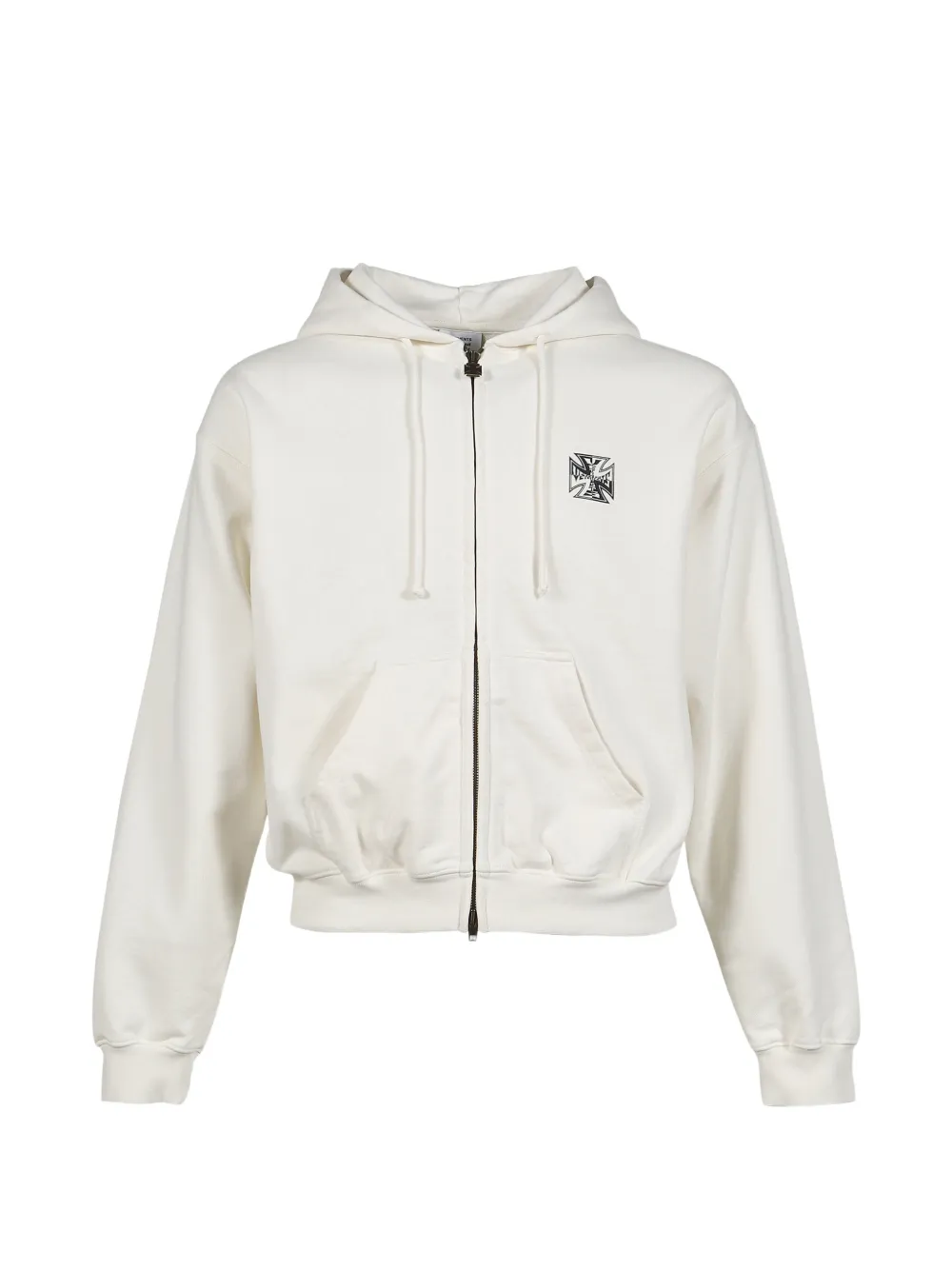 VETEMENTS Felpa Biker Cross con cappuccio - Toni neutri