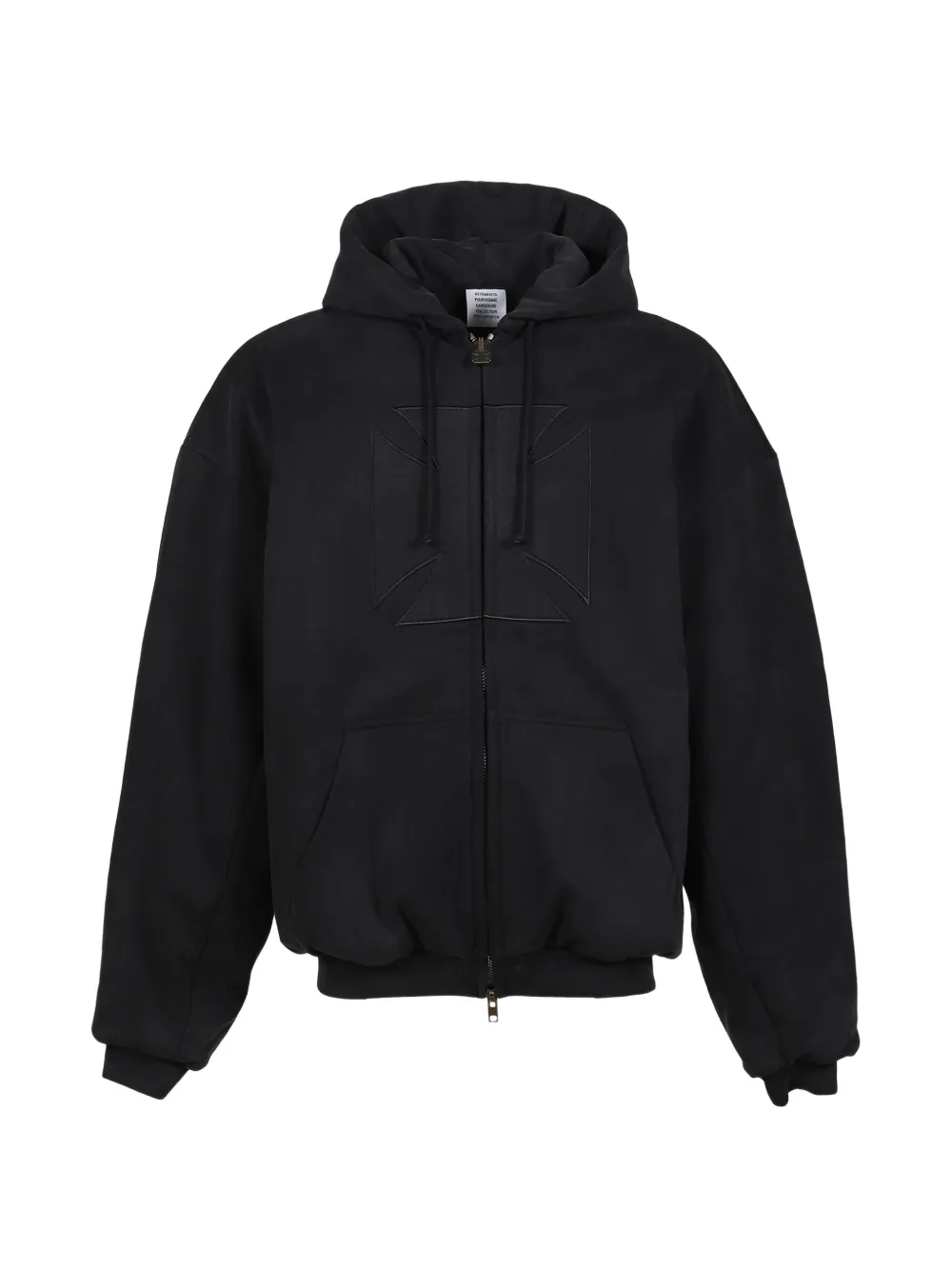 VETEMENTS embridered cross hoodie - Nero