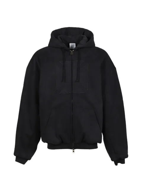 VETEMENTS embridered cross hoodie