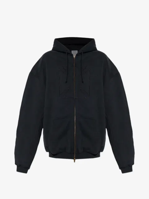 VETEMENTS embridered cross hoodie