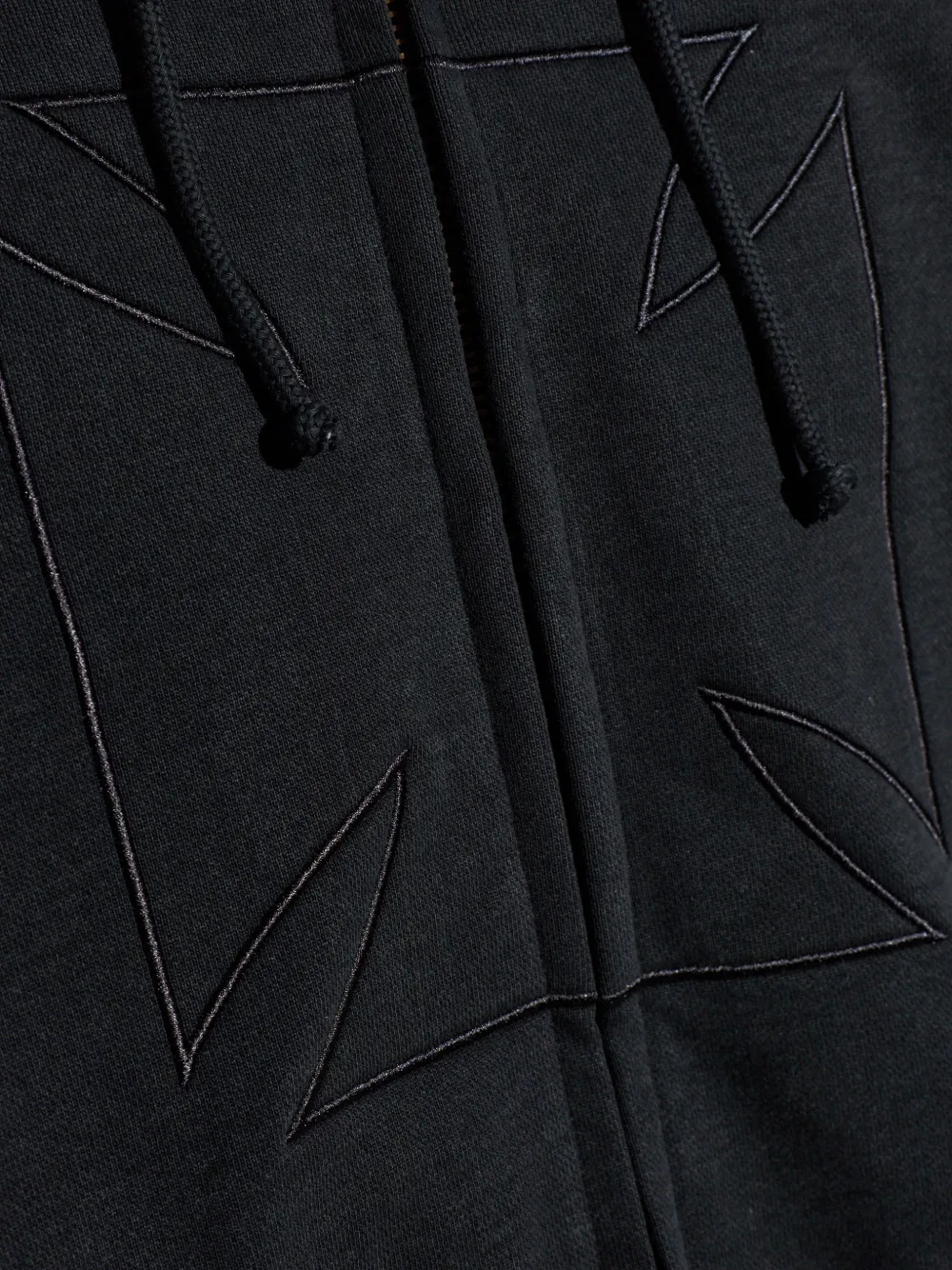 VETEMENTS Hoodie met geborduurd kruis Zwart