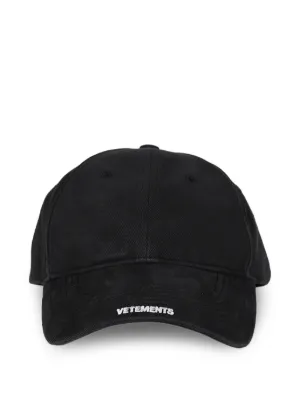 VETEMENTS ロゴ キャップ | ブラック | FARFETCH JP