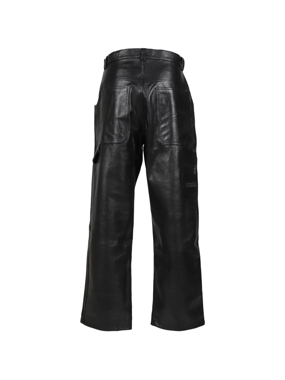 VETEMENTS Leren broek Zwart
