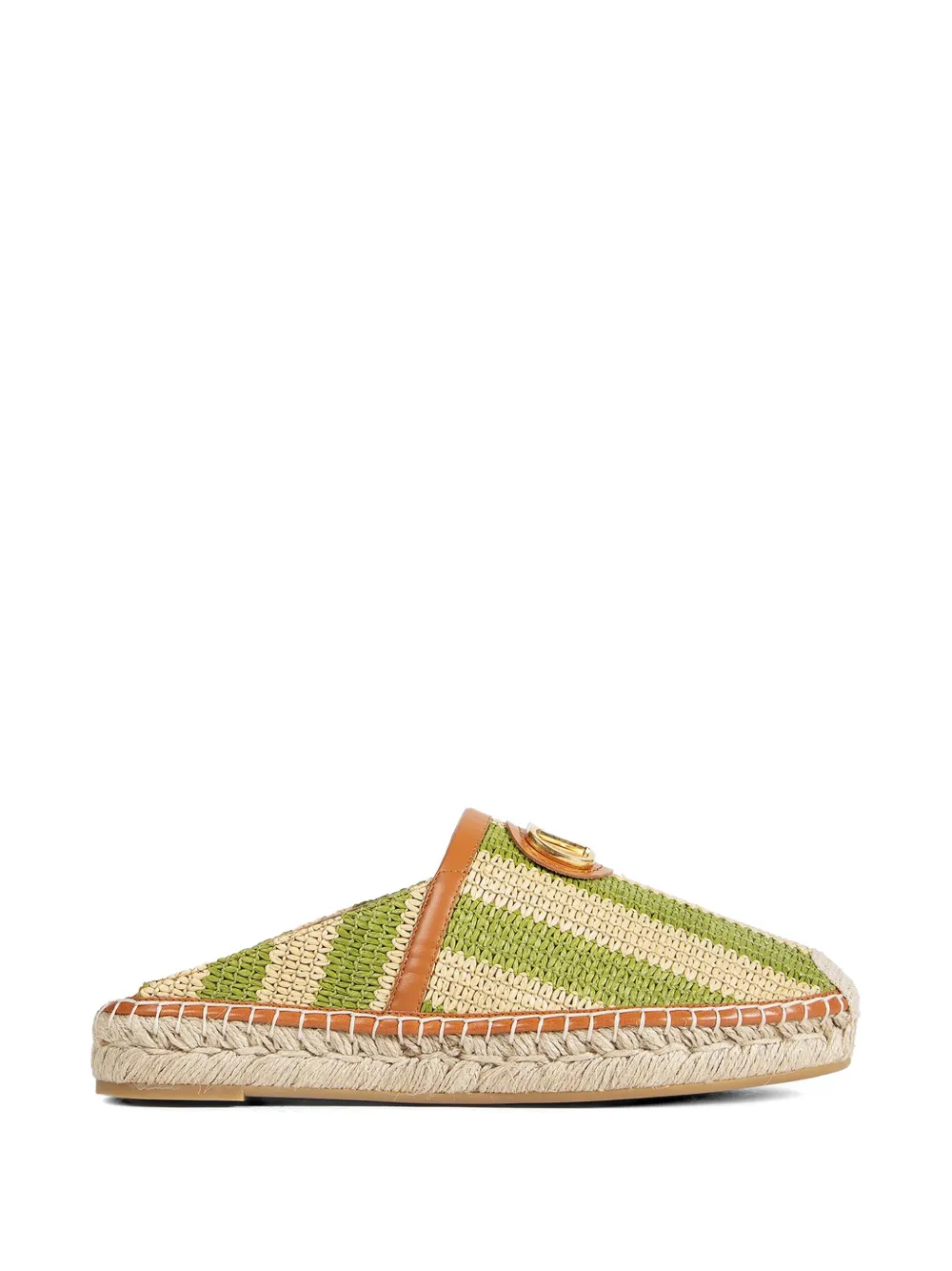 Valentino Garavani striped-design espadrilles - Verde
