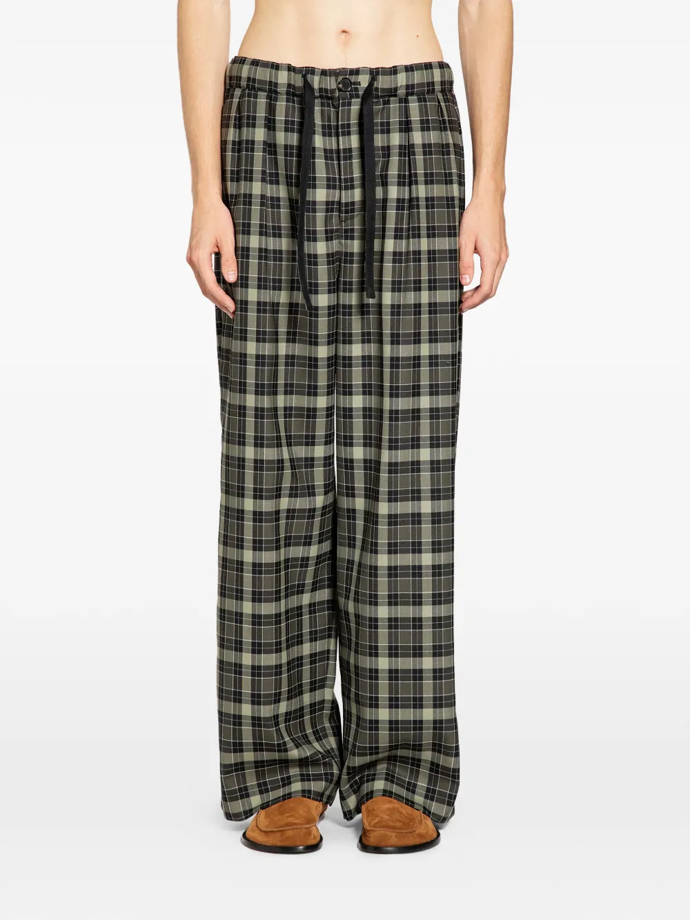LOEWE plaid trousers - Verde