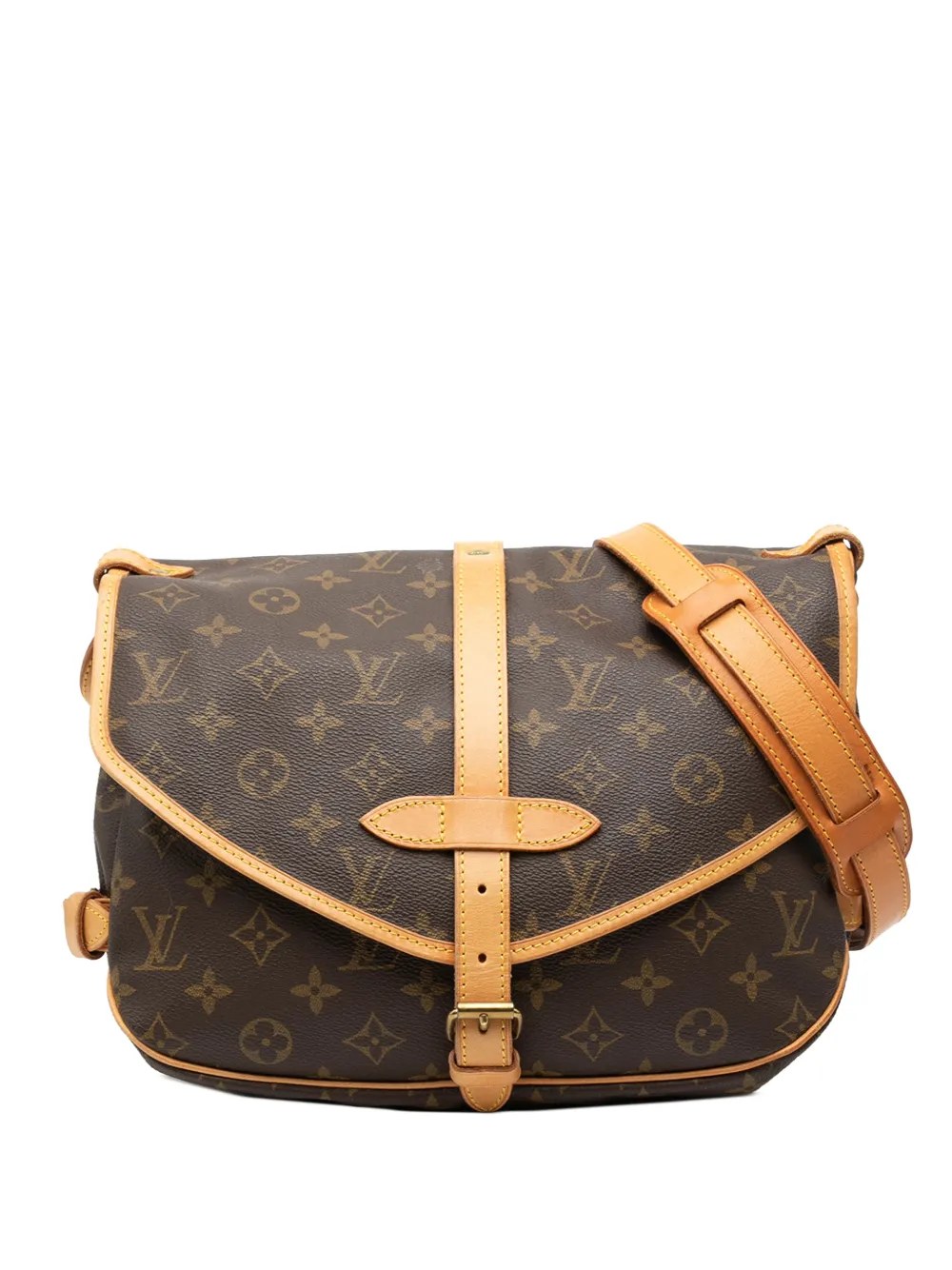 Louis Vuitton Pre-Owned Borsa a tracolla Saumur 30 con monogramma 1992 - Marrone