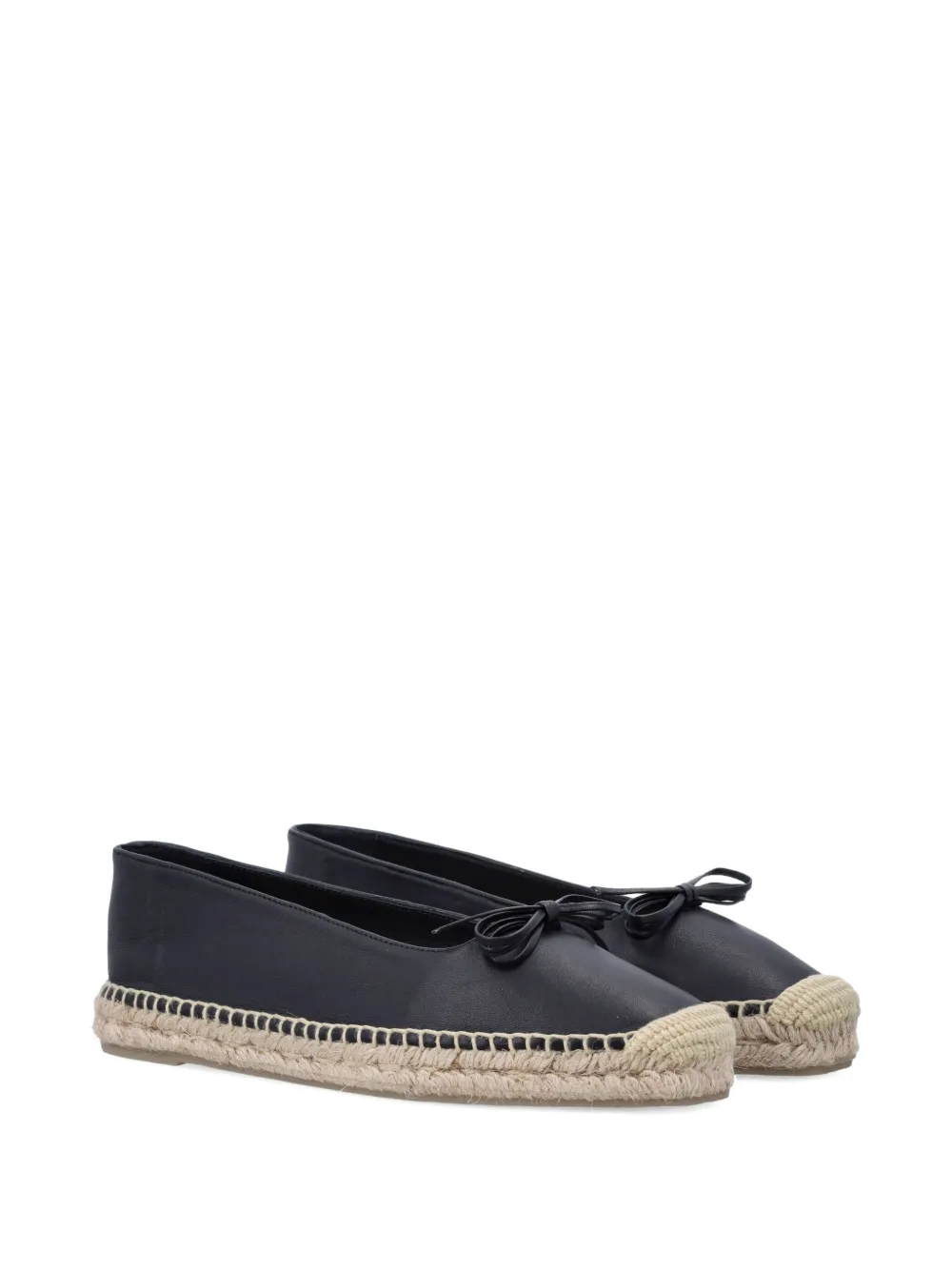 Castañer Pax ribbon ballerina espadrilles Zwart
