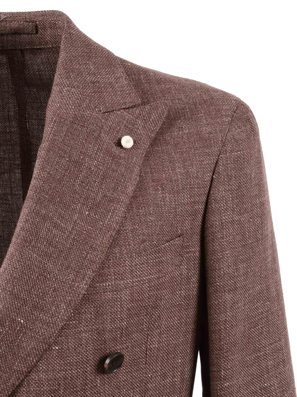  Luigi Bianchi Mantova Double-breasted Suit Jacket - Brown 