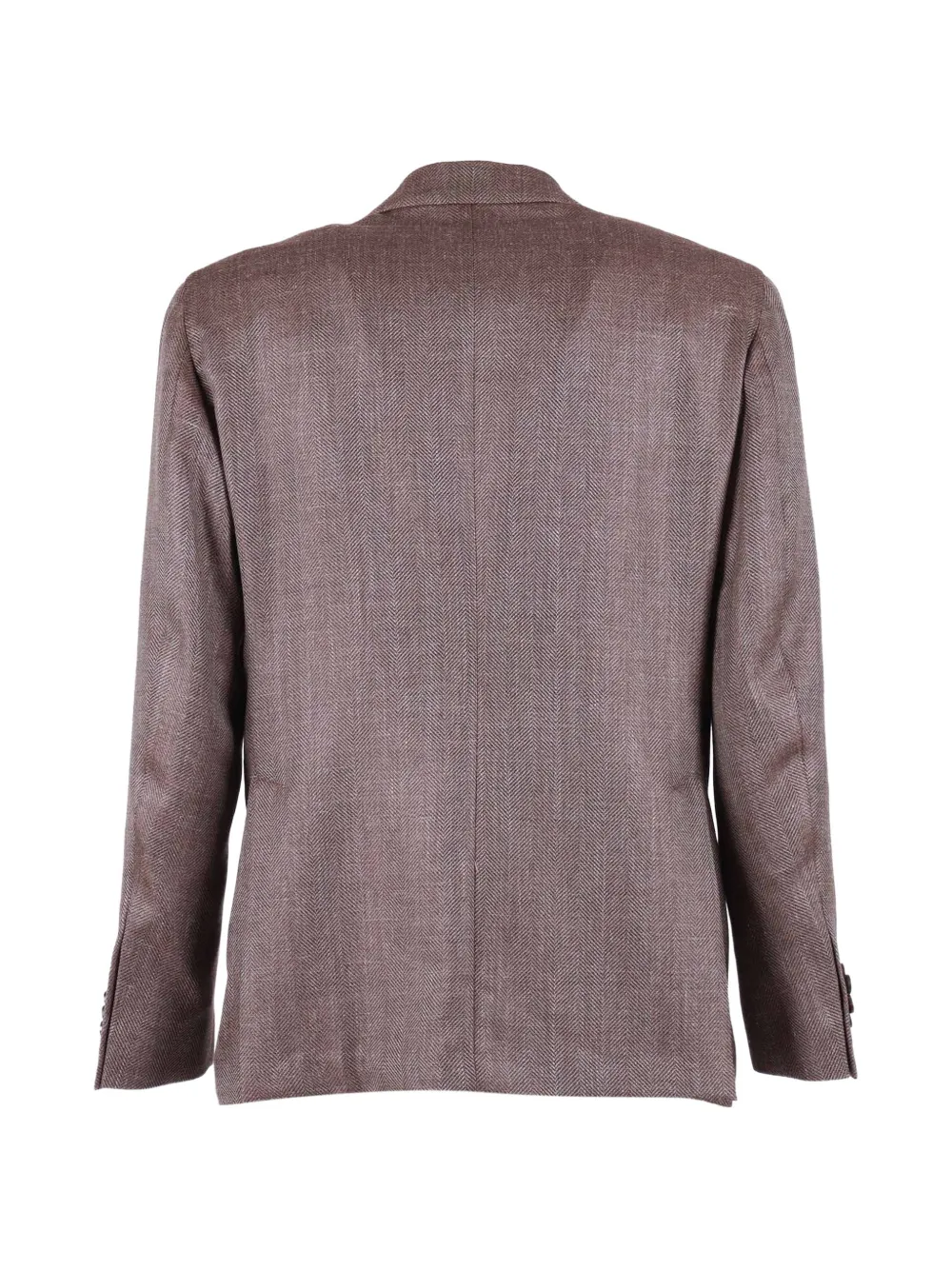 LUIGI BIANCHI MANTOVA Blazer met visgraatpatroon Bruin