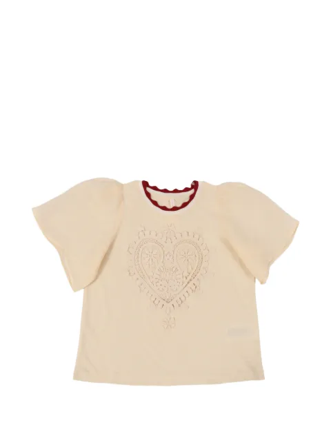 ZIMMERMANN Kids playera con corazón bordado