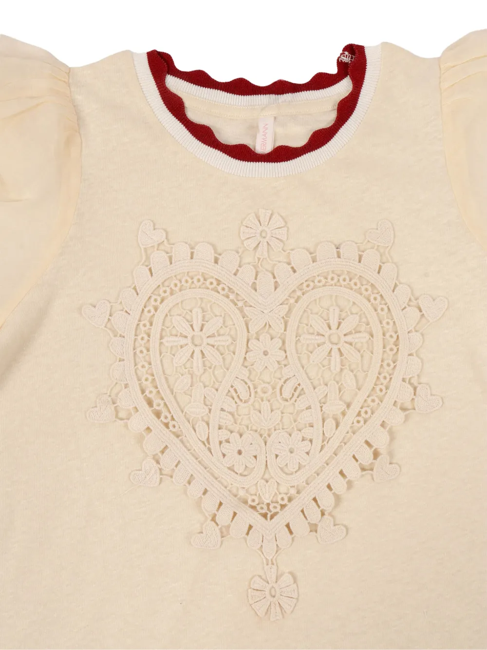  Zimmermann Kids Heart-embroidered T-shirt - Neutrals 