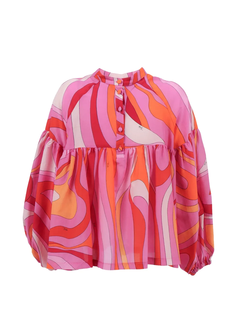PUCCI Junior buttoned patterned shirt - Rosa