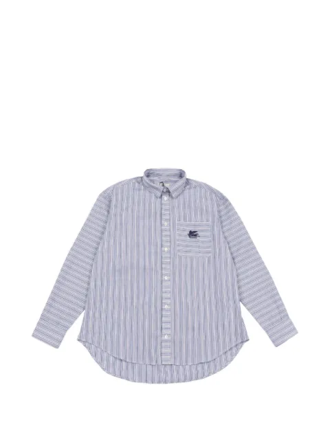 ETRO KIDS chemise rayée à logo brodé