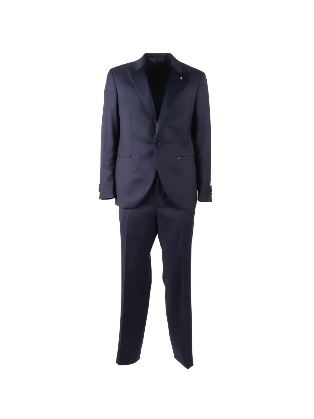 LUIGI BIANCHI MANTOVA peak-lapels virgin wool suit - Blu