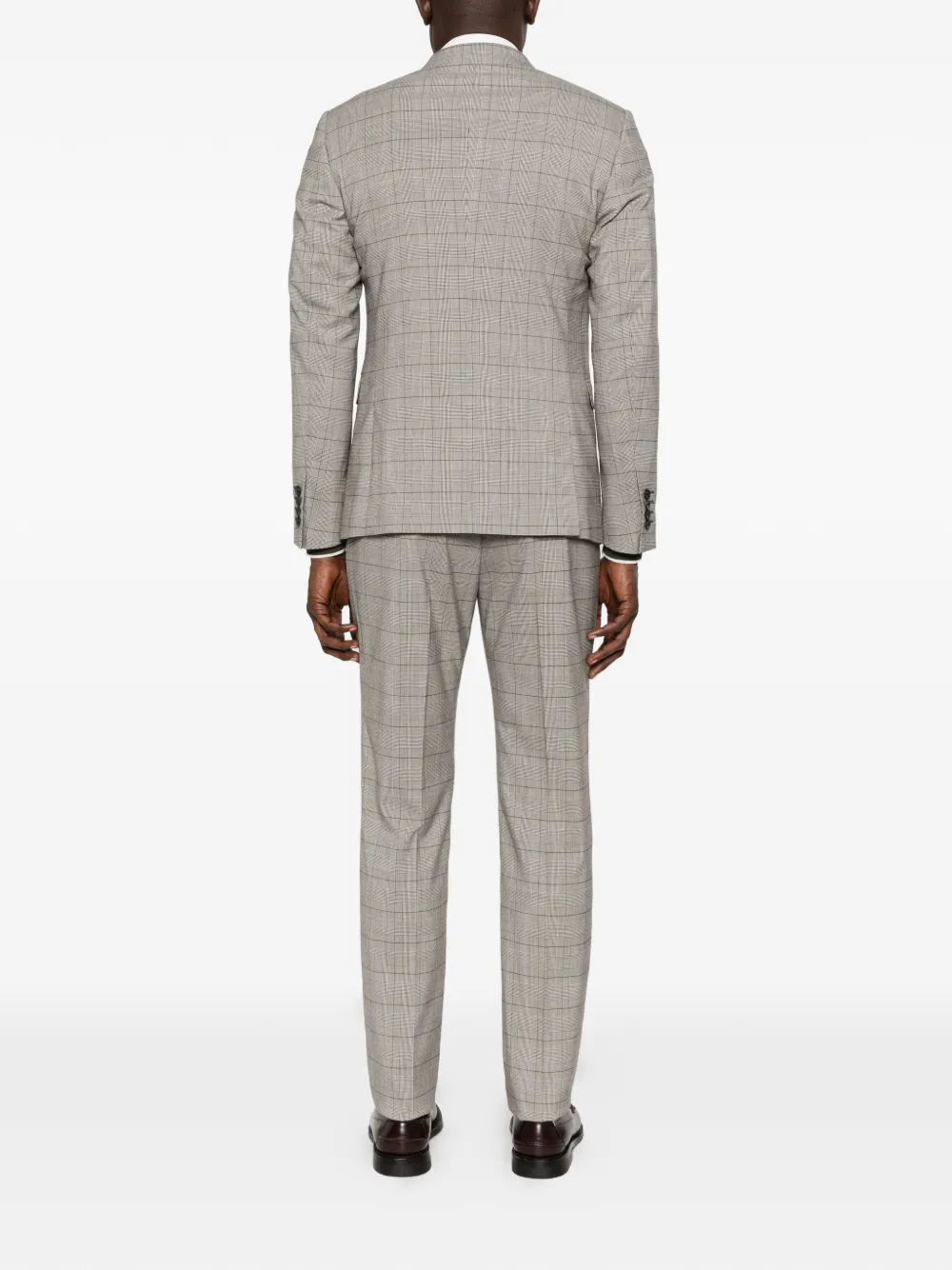 Reveres 1949 Checked Single-breasted Blazer - Neutrals 