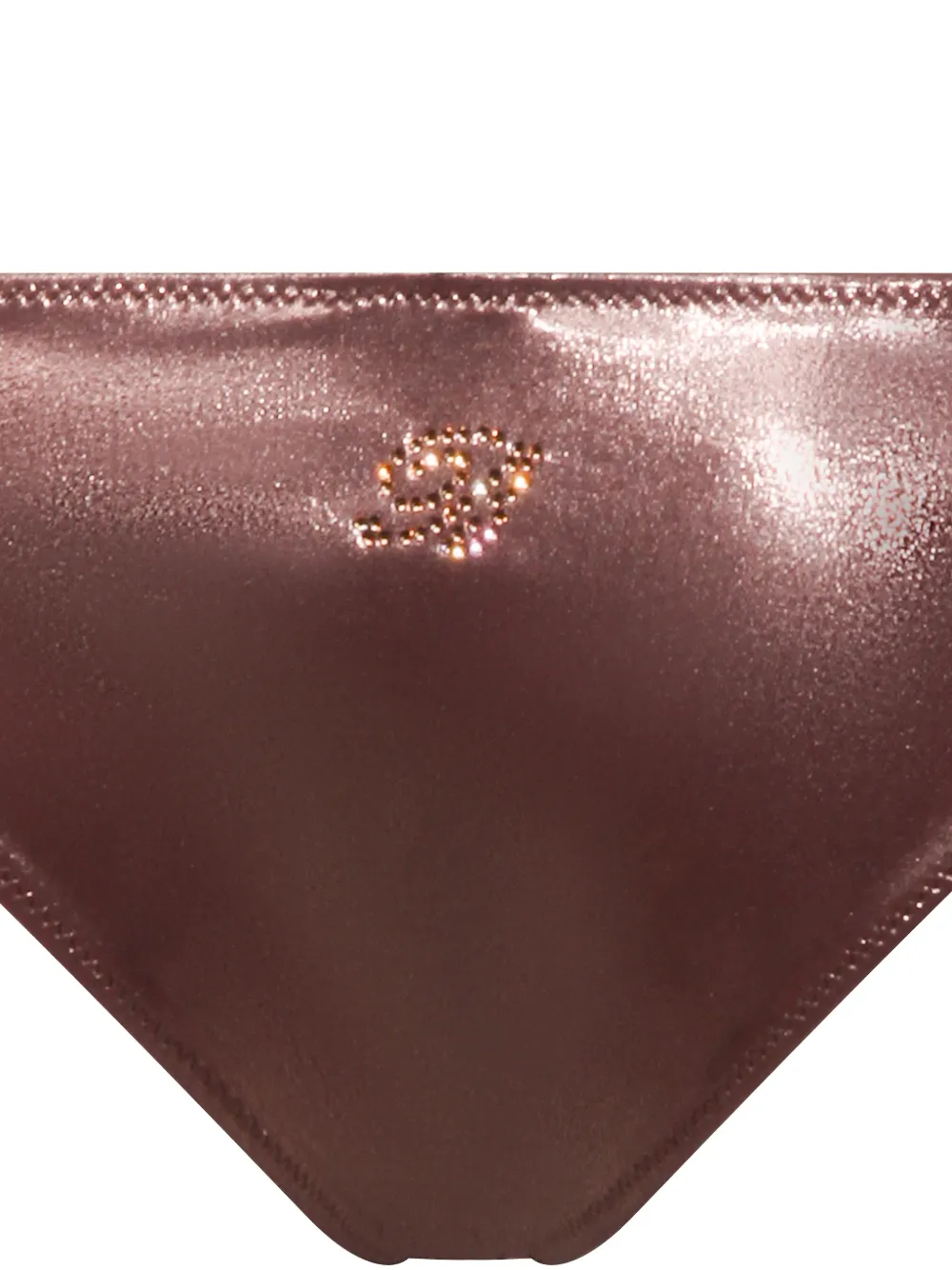  Blumarine Metallic-effect Bikini Bottom - Brown 