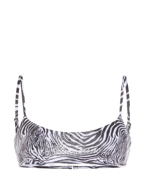 Blumarine zebra-print bikini top