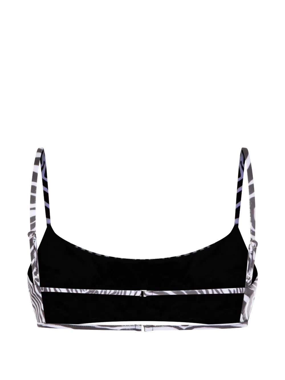 zebra-print bikini top